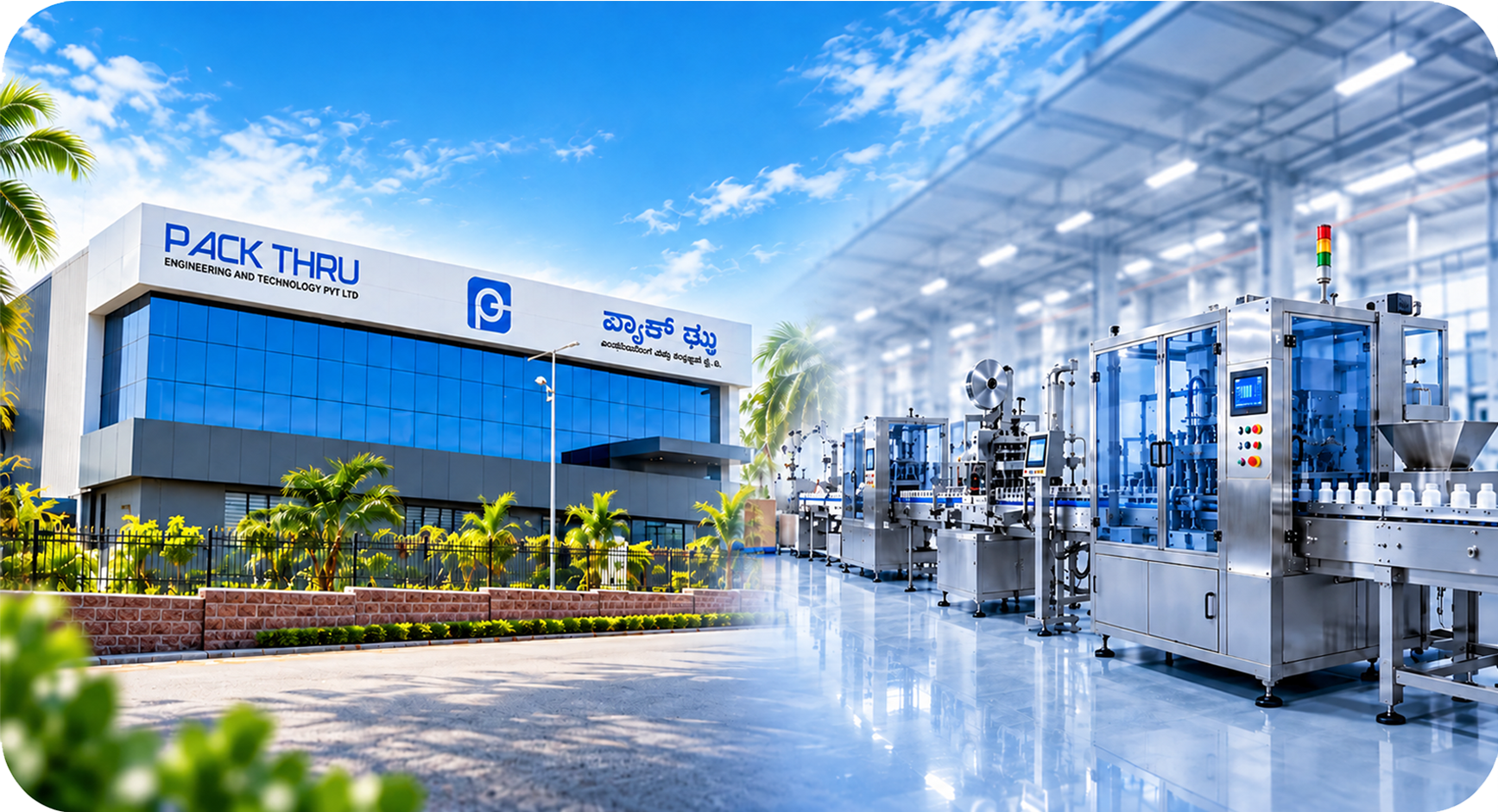 Pack Thru packaging line automation equipment